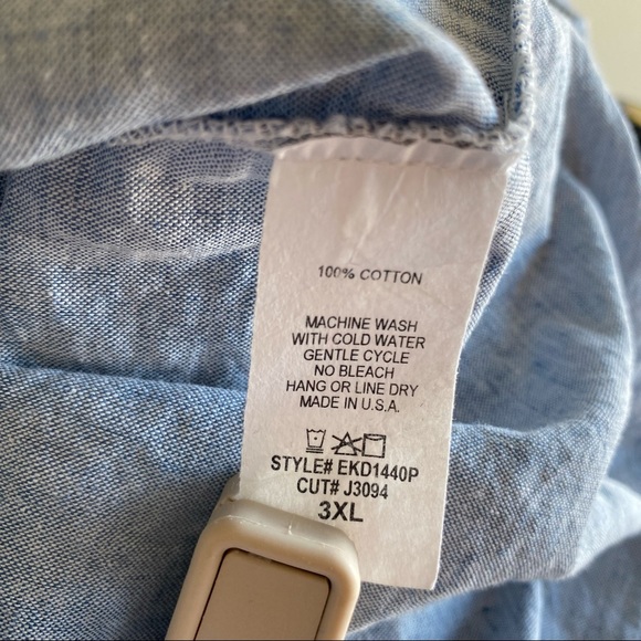 egs by éloges Blue Button-Front Tunic Top - Picture 7 of 16